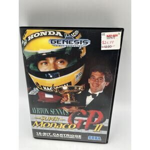 Ayrton Senna's Super Monaco GP II Sega Genesis complete 1992
